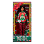 Barbie Holiday Sweater Doll with Long Brunette Hair