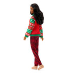 Barbie Holiday Sweater Doll with Long Brunette Hair