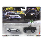 Hot Wheels Premium Car Culture 2-Pack Back to the Future Time Machine & 1987 Toyota Pickup Truck / Camionnette