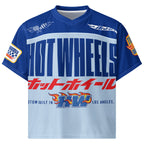 Hot Wheels in Katakana Blue Boxy Jersey