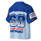 Hot Wheels in Katakana Blue Boxy Jersey