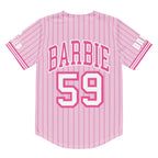 Barbie Pink Striped Baseball Jersey