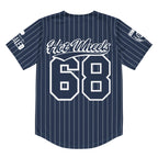 Hot Wheels Navy Striped Baseball Jersey