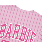 Barbie Pink Striped Baseball Jersey