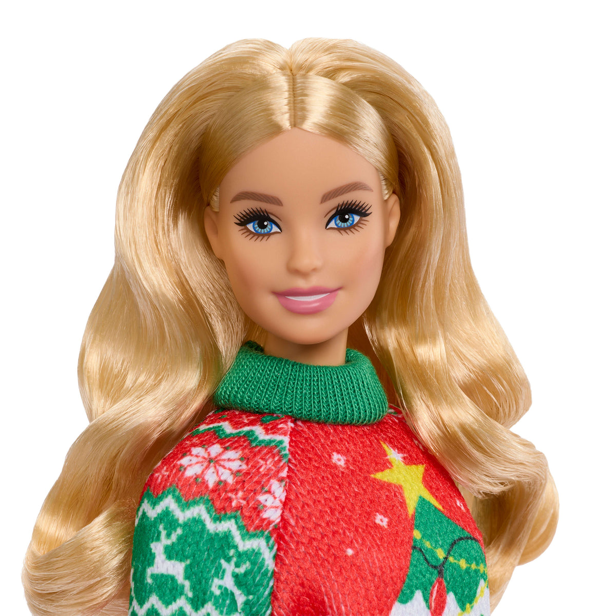Barbie Holiday Sweater Doll with Long Blonde Hair