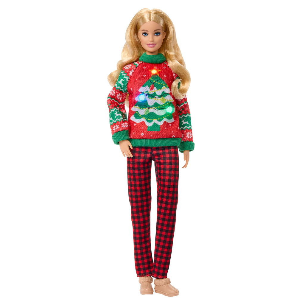 Barbie Holiday Sweater Doll with Long Blonde Hair