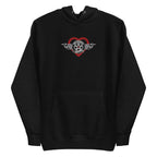 Hot Wheels Checkered Hearts Embroidered Black Hoodie