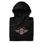 Hot Wheels Checkered Hearts Embroidered Black Hoodie
