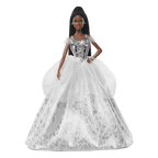 2021 Holiday Barbie Doll, Brunette Braids