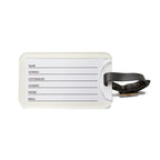 Hot Wheels Greetings White Luggage Tag