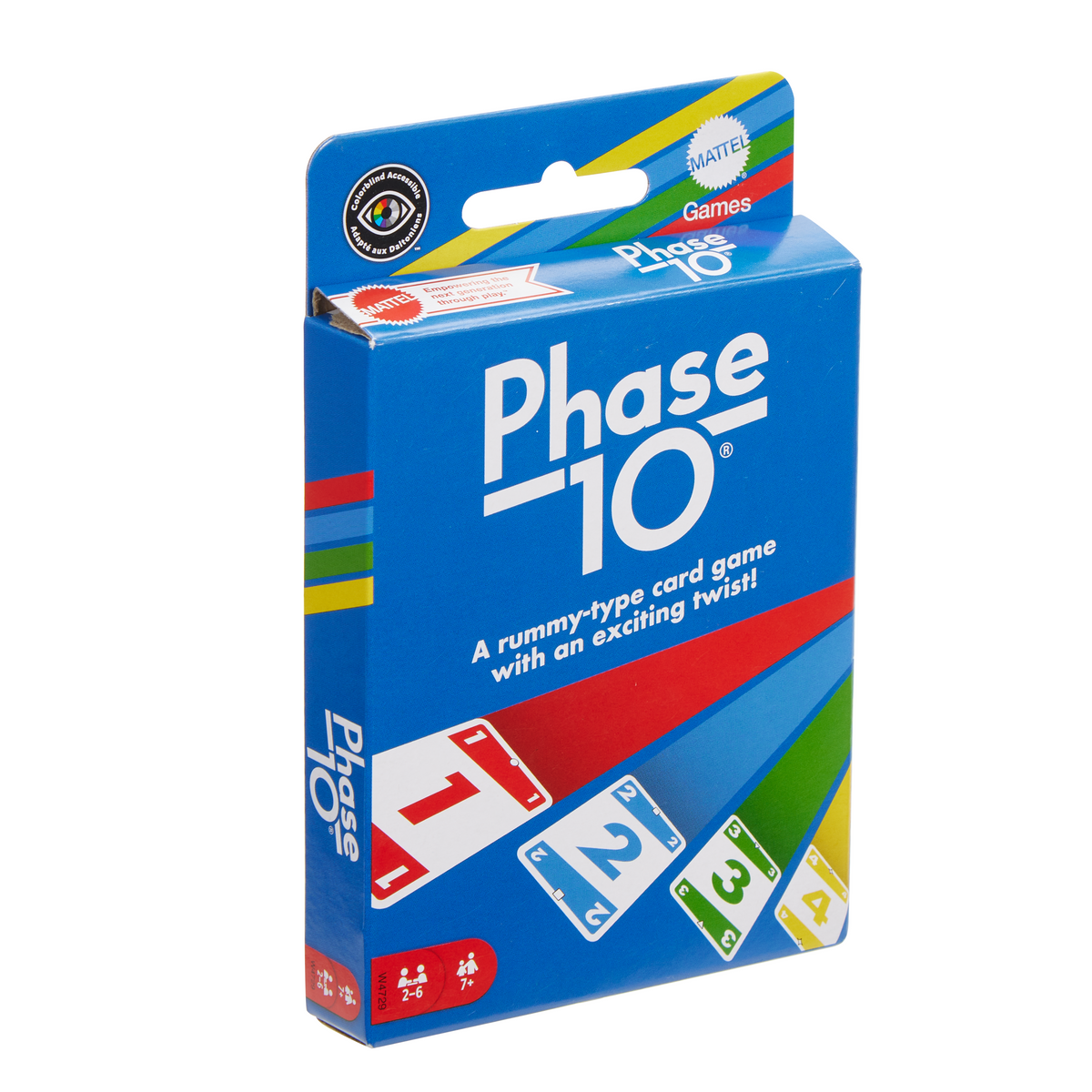 Phase 10 Card Game with Color Blind Accessible Deck