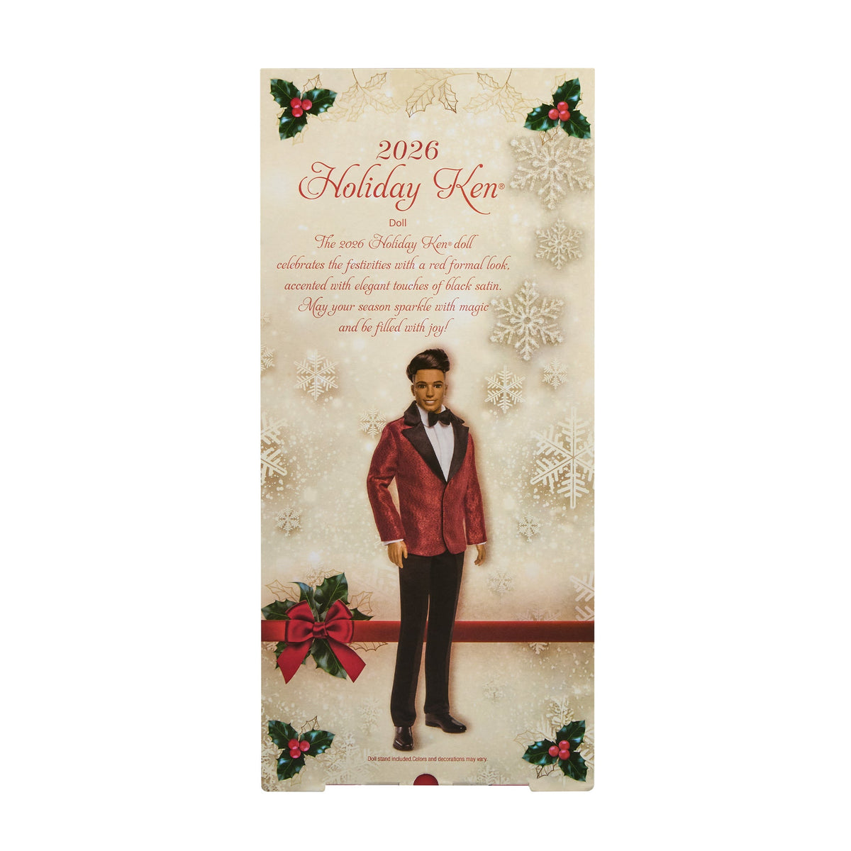 Barbie Signature 2026 Holiday Ken Doll with Black Hair
