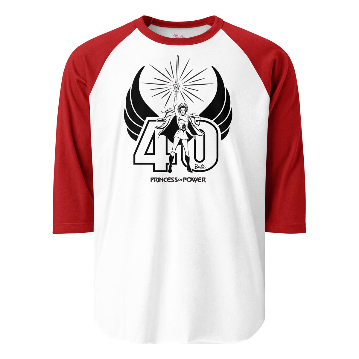 Barbie She-Ra White Raglan Tee