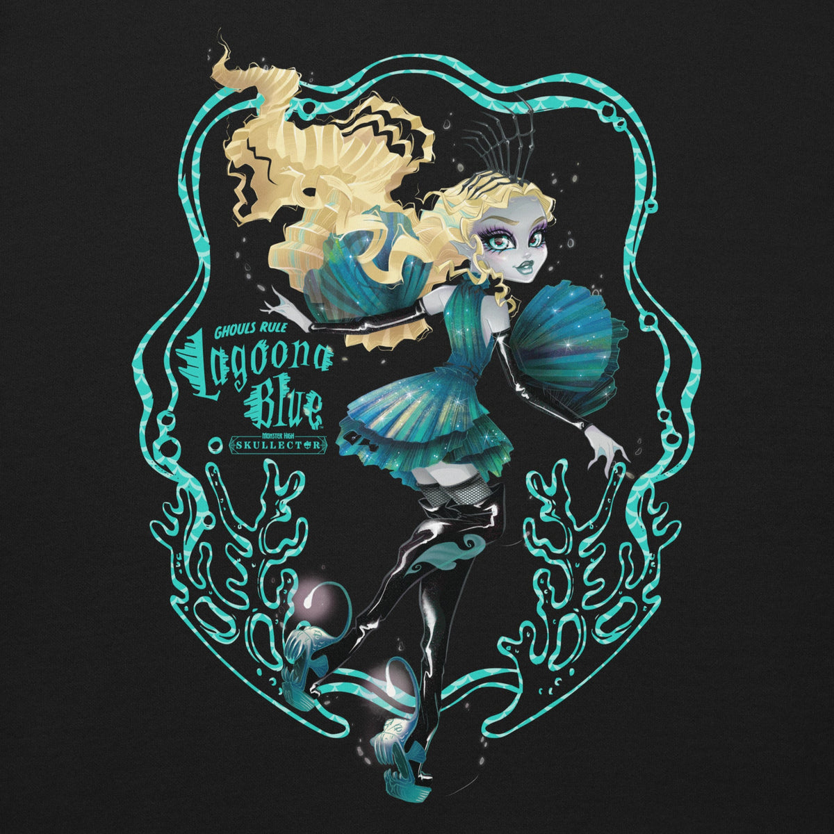 Monster High Lagoona Blue Black Sweatshirt