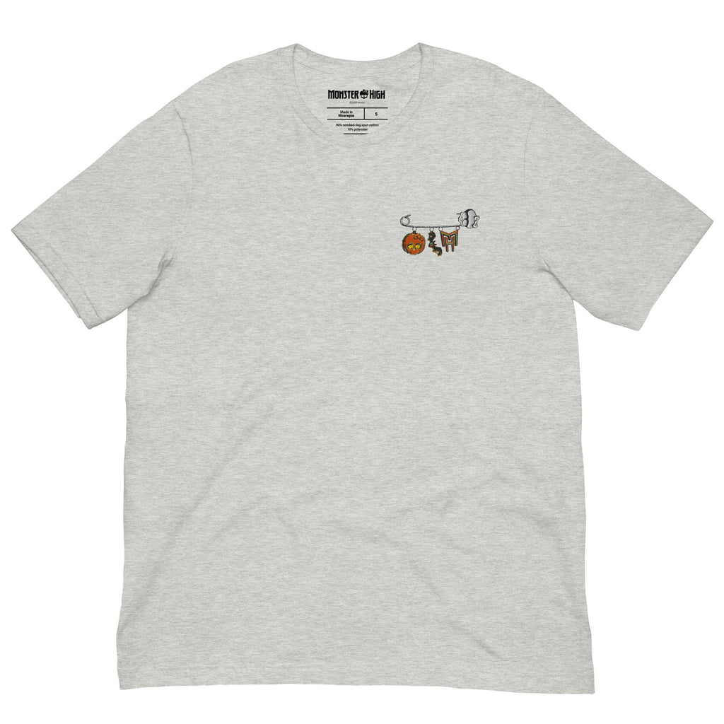 Monster High Brooch Embroidered Grey T-Shirt