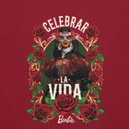 Barbie Día de Muertos Celebrar La Vida Red T-shirt
