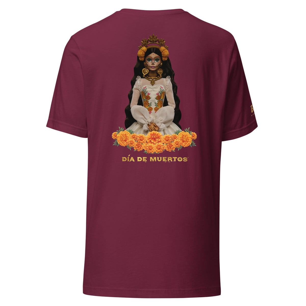 Barbie Día de Muertos Maroon T-Shirt